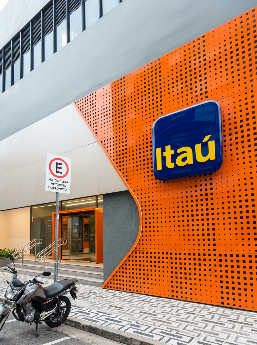Fachada em ACM corporativa executada pela Pissk Soluções Visuais