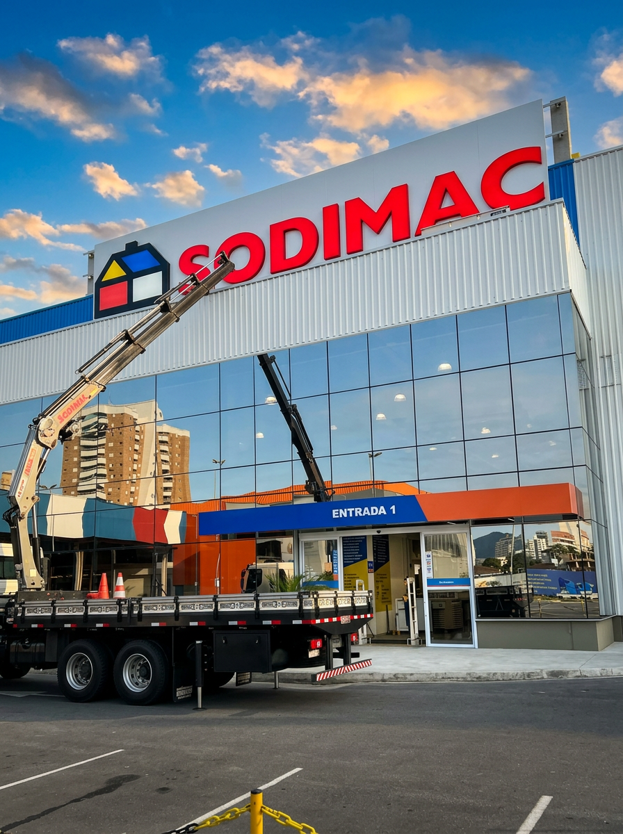 Letra caixa iluminada gigante executada pela Pissk Soluções Visuais